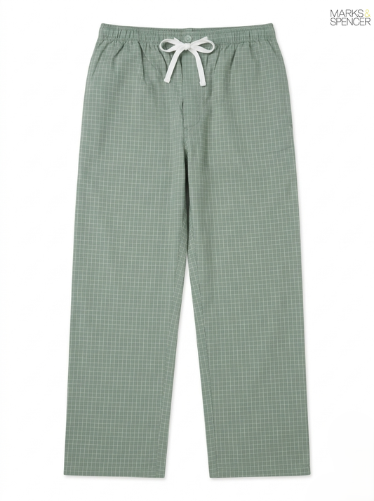 M&S Nightwear Relaxed Fit Cotton Trouser