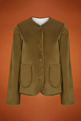 Women's cotton blend short coat in a regular fit