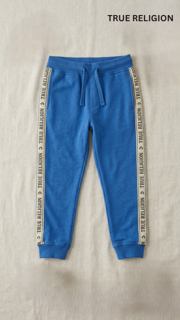 TRUE RELIGION BOYS ROYAL BLUE STRIPED TROUSER