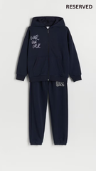RESERVED Boys Navy Blue Sports set with print