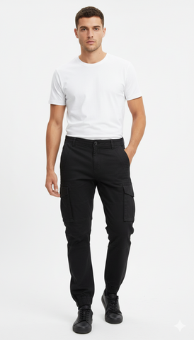 MEDICINE MENS BLACK CARGO PANT