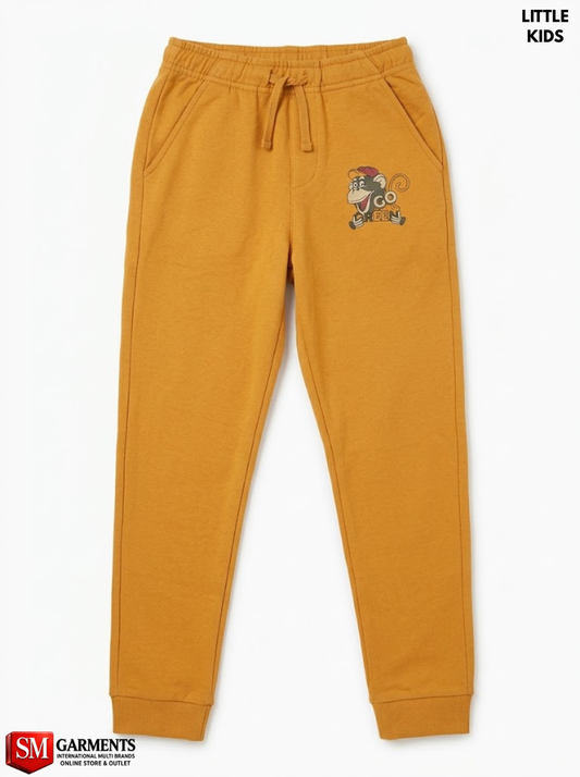 Little Kids BOYS Mustard Yellow Fleece Jogger Sweatpants| SM GARMENTS