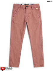 Guess BOYS Branded Dusty Rose Pink Slim Fit Stretch Chino Pants| SM GARMENTS
