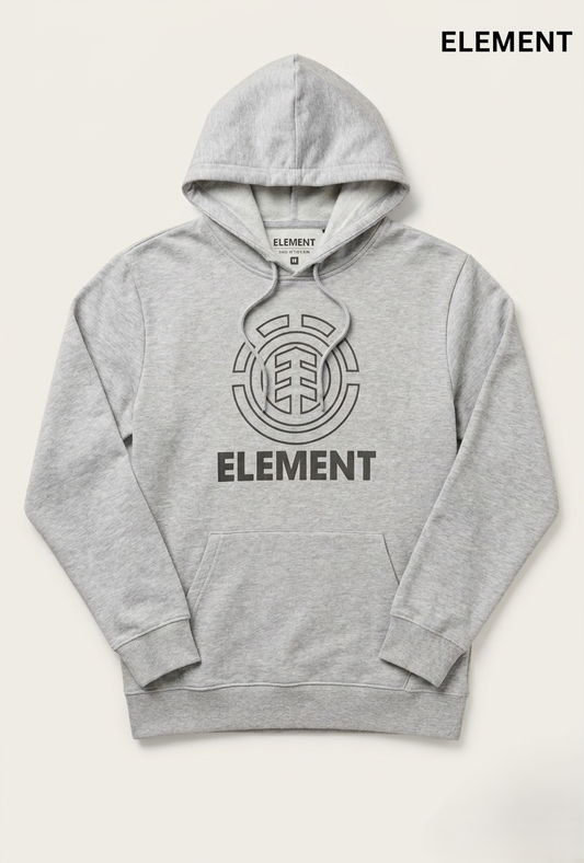 ELEMENT WOMENS PRINTED GREY MELANGE HOODIE