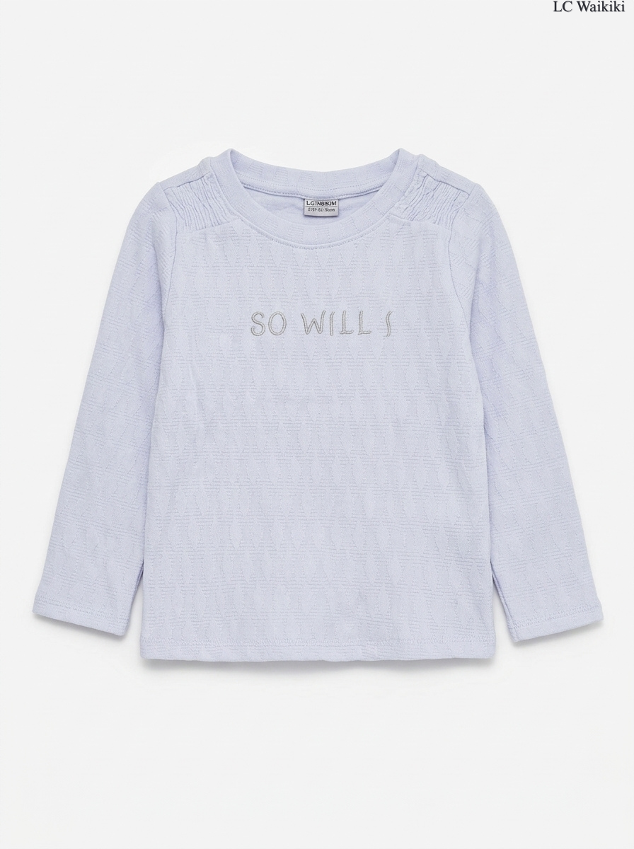 Girls Lavender Gathered Shoulder Top