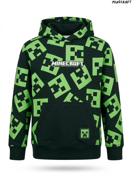 Minecraft Boys Creeper All-Over Print Hoodie