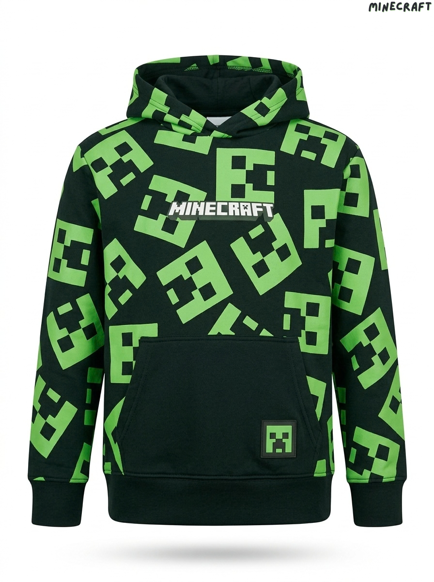 Minecraft Boys Creeper All-Over Print Hoodie