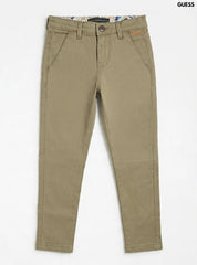 Guess Boys Khaki Beige Slim Fit Stretch Chino Pants| SM GARMENTS