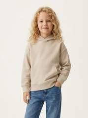 DL1961 GIRLS BEIGE PULLOVER HOODIE