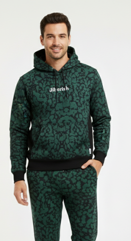 JIBERISH MENS PRINTED FLEECE SUIT