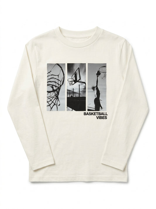 Kids' Off-White "BASKETBALL VIBES" T-Shirt
