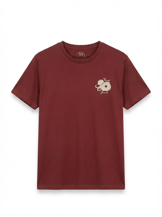 Men's Maroon Graphic T-Shirt