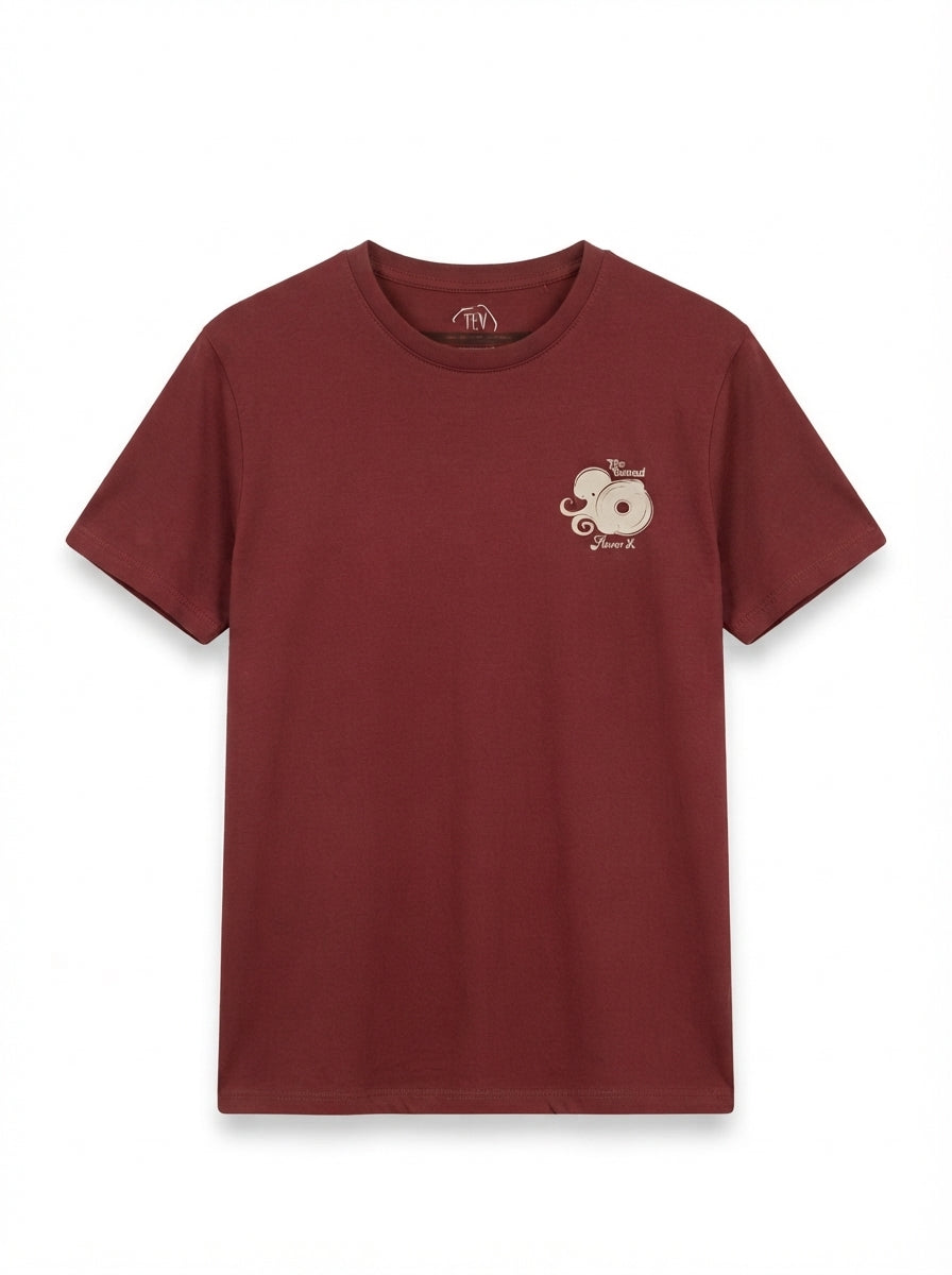 Men's Maroon Graphic T-Shirt