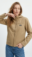 TEDDY SMITH WOMENS HOODED DENIM JACKETS