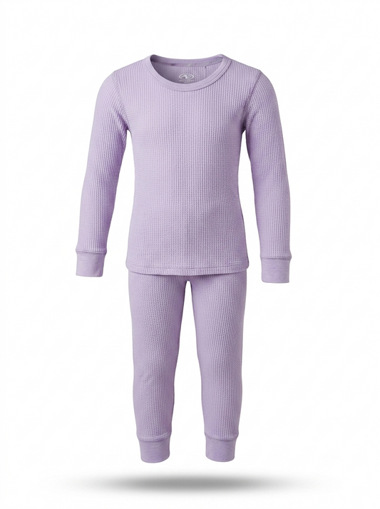 Girls' Cozy Lilac Thermal Lounge Set