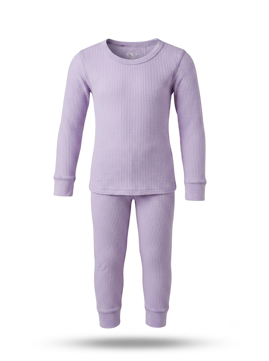 Girls' Cozy Lilac Thermal Lounge Set