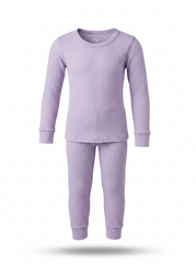 Girls' Cozy Lilac Thermal Lounge Set