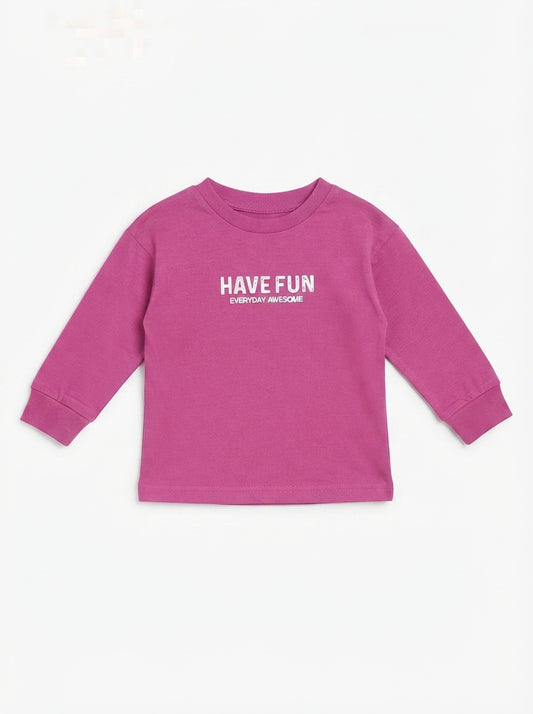 Kids' Magenta Pink "HAVE FUN" Long-Sleeve T-Shirt – Next