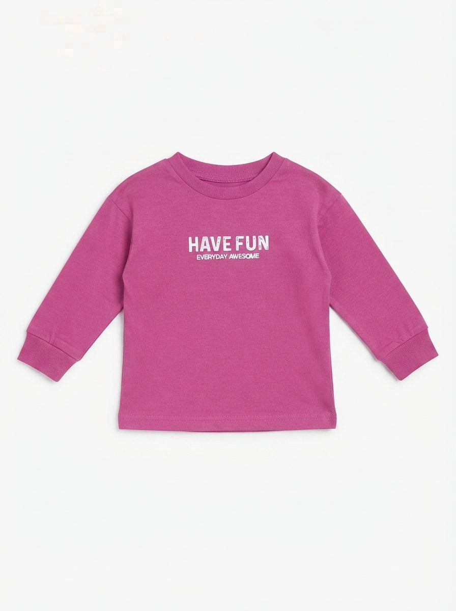 Kids' Magenta Pink "HAVE FUN" Long-Sleeve T-Shirt – Next