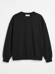Women’s Classic Oversized Black Crewneck Sweatshirt