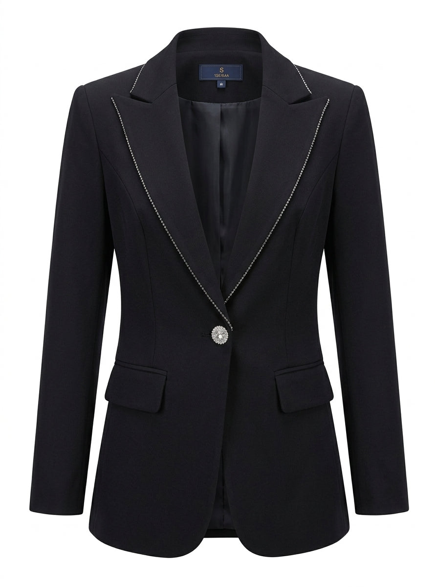 Women’s Embellished Button Tailored Blazer