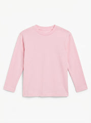 Kids' Solid Light Pink Long-Sleeve T-Shirt
