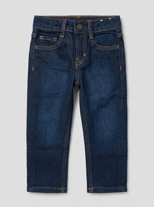 Kids' Dark Wash Blue Jeans | Stretch Denim Pants