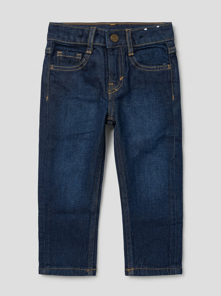 Kids' Dark Wash Blue Jeans | Stretch Denim Pants