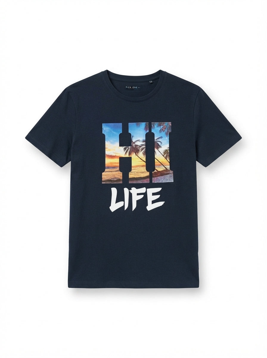 Men's "Hi Life" Graphic Crew Neck T-Shirt