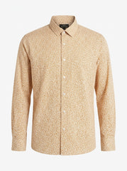 Men’s Mustard Yellow Ditsy Floral Print Shirt