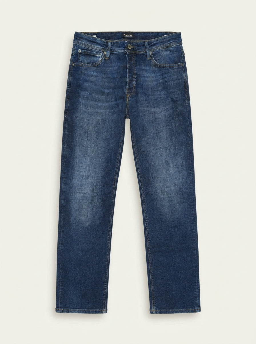 Men’s Tapered Fit Dark Blue Denim Jeans