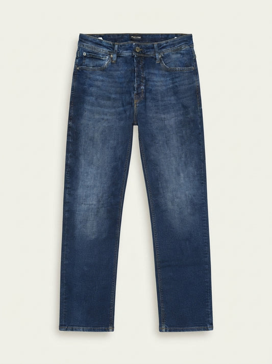 Men’s Mid Rise Straight Fit Medium Blue Denim Jeans
