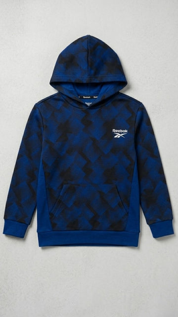 REEBOK BOYS PUZZLE ALL OVER PRINTED HOODIE