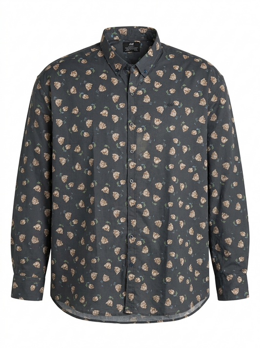 H&M Floral Print Cotton Shirt