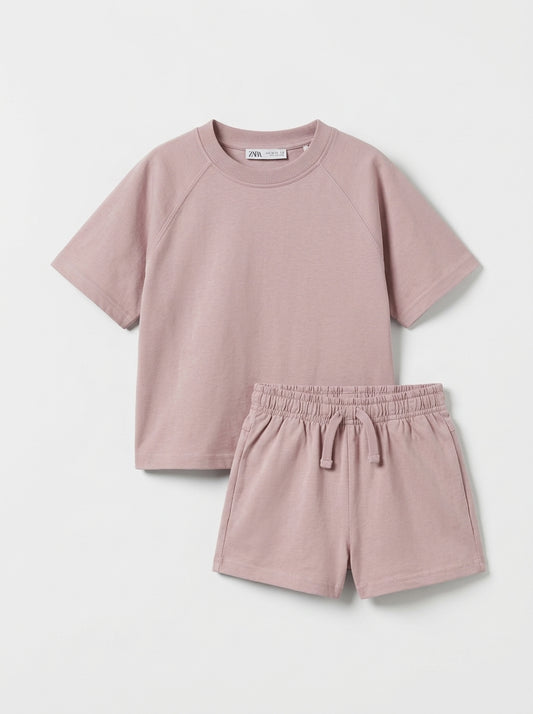 Girls' 2-Piece Short-Sleeve T-Shirt & Shorts Set