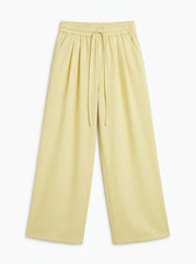 Women's Casual High-Waist Wide-Leg Trousers with Drawstring