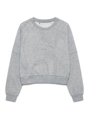 Women Essential Heather Grey Crewneck Sweatshirt