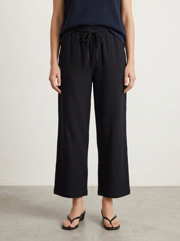 Women Textured Straight-Leg Relaxed Trousers
