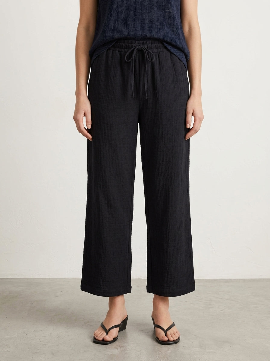 Women Textured Straight-Leg Relaxed Trousers