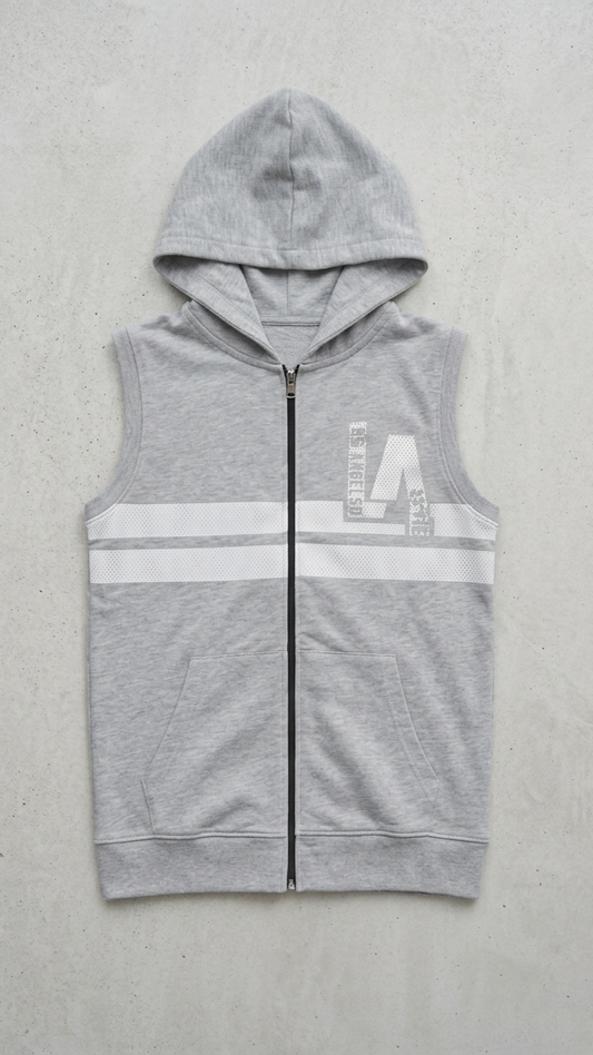 ROAD WEAR KIDS SLEEVE LESS ZIPPER WITH HOOD