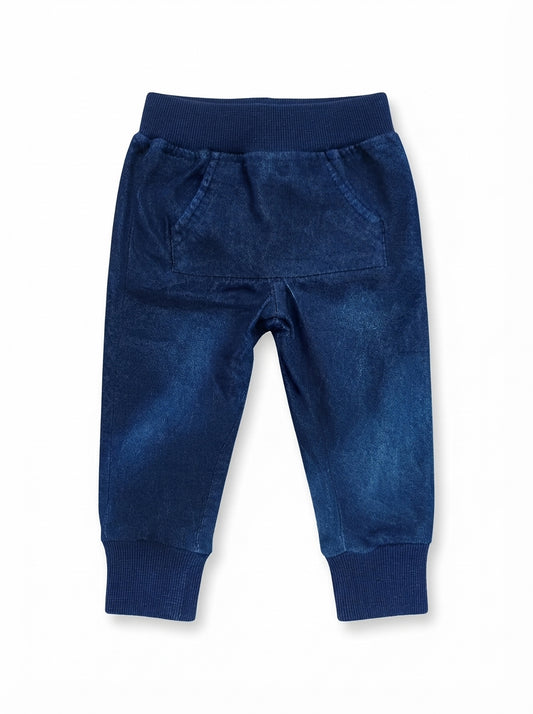 Boys' Blue Denim-Style Joggers – Comfortable Casual Pants