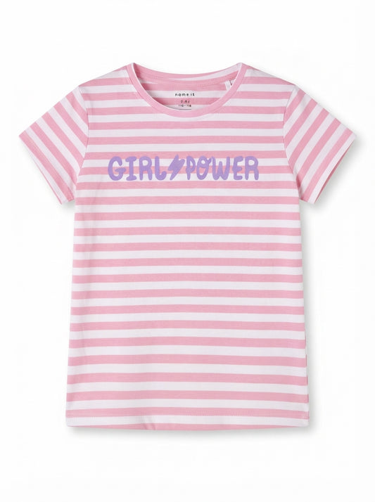 NAME IT Girls Striped Short-Sleeve T-Shirt