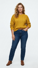 QR OAKRIDGE Womens Crew Knit Sweater