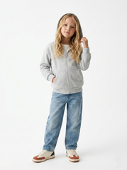 PEPCO TEENS GIRLS BASIC ZIPPED HOODIE