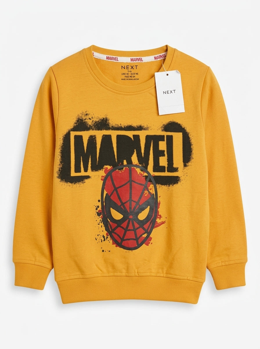 Boys' Yellow Marvel Spider-Man Graphic Sweatshirt – Next