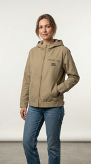 TEDDY SMITH WOMENS HOODED DENIM JACKETS