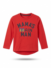 Boys' "Mama's Main Man" Graphic Long-Sleeve Top