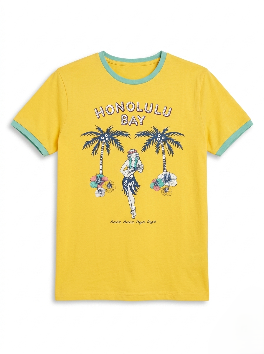 Men's Retro Honolulu Bay Ringer Tee
