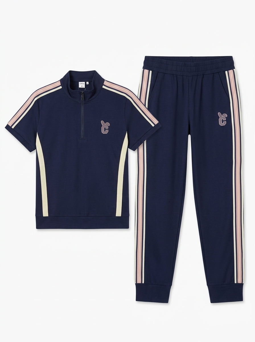 Women's Retro Striped Dri-Fit 2-Piece Tracksuit Set