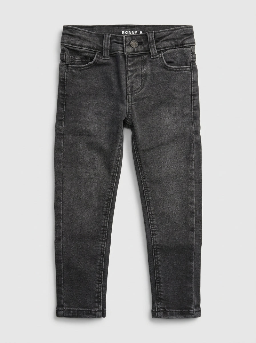 Everyday Kids' Faded Black Skinny Jeans – Soft Stretch Denim